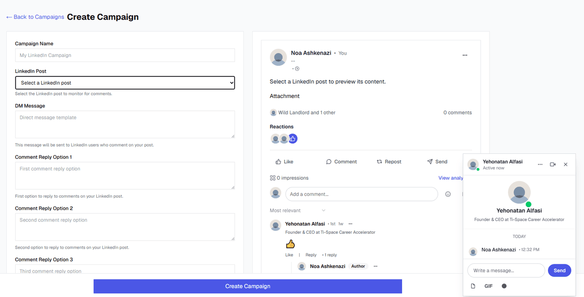 Campaign Dashboard Preview